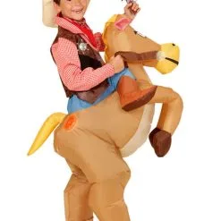 Funidelia Inflatable Horse Costume For Boys -Pirates Sales Store boys cowboy costume with inflatable horse 2