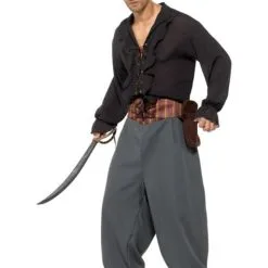 Funidelia Grey Pirate Trousers For Men