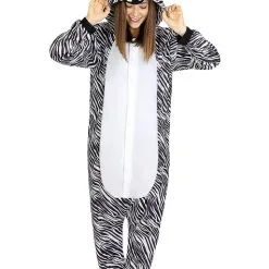 Funidelia Onesie Zebra Costume For Adults -Pirates Sales Store onesie zebra costume 1 2