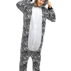 Funidelia Onesie Zebra Costume For Adults -Pirates Sales Store onesie zebra costume 1 4