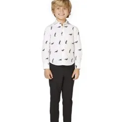 Funidelia White Shirt With Penguins For Kids - Opposuits