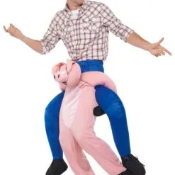 Funidelia Pig Ride On Costume For Adults -Pirates Sales Store pig ride on costume for adults 2