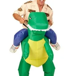 Funidelia Inflatable Dinosaur Rider Piggyback Costume For Adults -Pirates Sales Store piggyback dinosaur costume 1