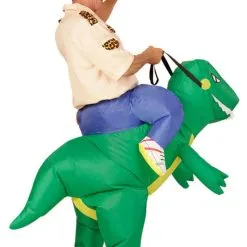 Funidelia Inflatable Dinosaur Rider Piggyback Costume For Adults -Pirates Sales Store piggyback dinosaur costume 2