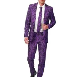 Funidelia Purple "Pimp Tiger" Suit - Suitmeister