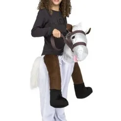 Funidelia White Horse Piggyback Costume For Kids