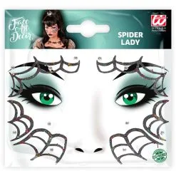 Funidelia Spider Face Decor For Women -Pirates Sales Store spider face decor for women 3