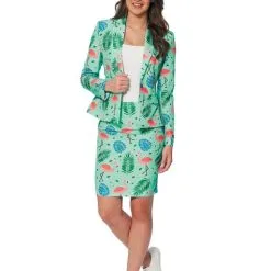 Funidelia Tropical Flamingos Suit For Women - Suitmeister
