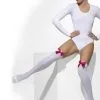 Funidelia White Hold Up Tights With Pink Bows -Pirates Sales Store white hold up tights with pink bows