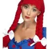 Funidelia Women's Red Ragdoll Wig With Plaits And Bows -Pirates Sales Store womens red ragdoll wig with plaits and bows